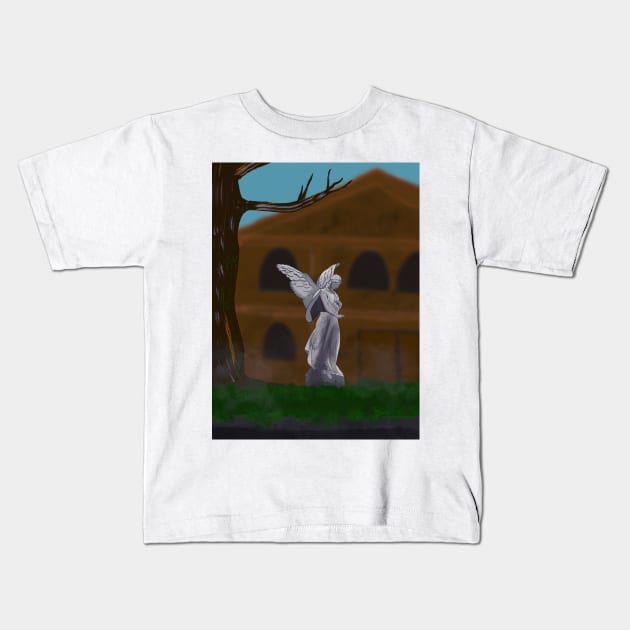 angel statue Kids T-Shirt by AnabellaCor94